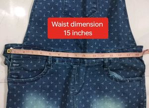 Denim Polka Dot Dungaree