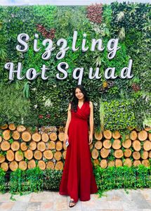 Elegant Deep Maroon Long Evening Gown / Party Dres