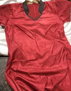 Red Anarkali Kurta Set with Embroidered Jacket