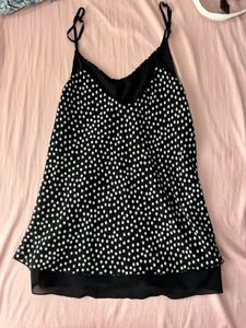 Black & White Polka Dot Cami Top