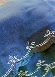 Elegant Black Embroidered Saree