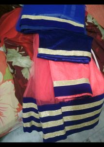 BABY PINK UNSTITCHED LEHENGA (TOTALLY NEW)