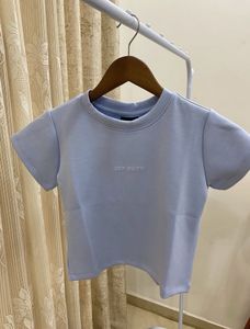 Light Blue 'Off Duty' Crop Top