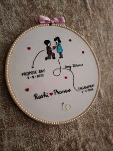 Custom Couple Embroidery Hoop Art