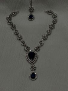 Premium Deep Blue Party Wear Jewellery Set 💙