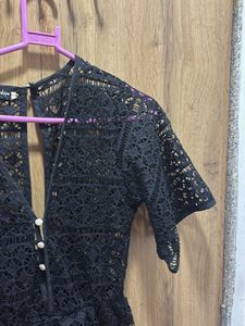 Elegant Black Lace Romper