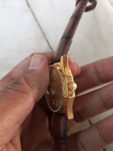 HMT Shreyas Hand Winding Gold Tonned Watch