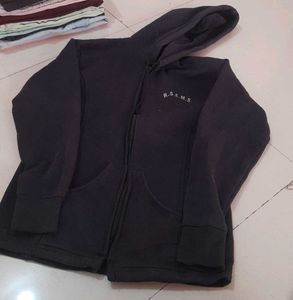 like New  Dark Navy Zip-Up  जैकेट