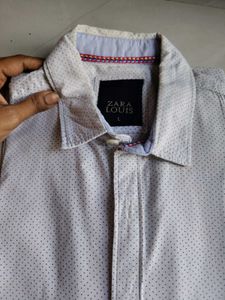 Men's Dotted Casual Shirt 42 cms