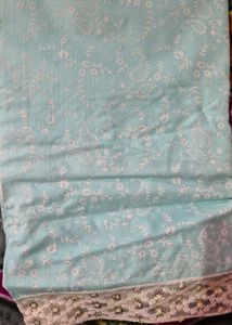 Light Blue Embellished Suit Salwar
