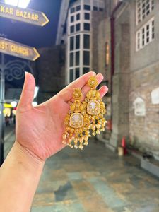 Exquisite Traditional Earrings with Pearls