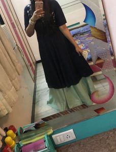 Elegant Navy Blue Anarkali Gown