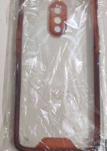Clear Phone Case with Brown Accents