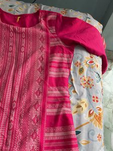 Vibrant Pink Embroidered Kurta