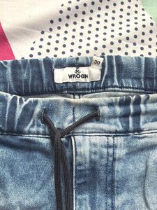 Men's Blue Washed Jogger Jeans