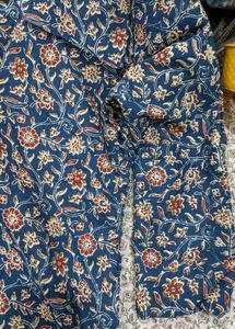 Blue Floral Print Kurta