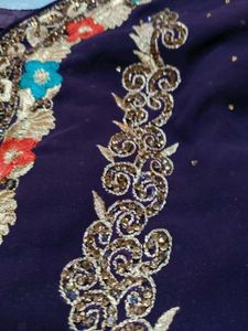 Elegant Embroidered Kurta with astar ✨💜