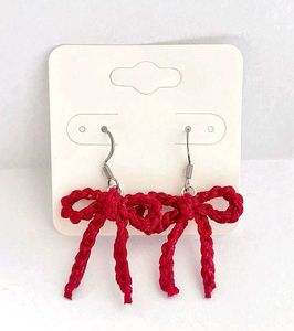 Red Bow Earrings