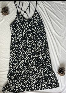 Black &amp; White Print Dress