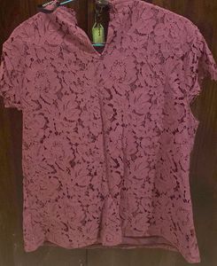Mauve Lace Top - Wardrobe brand Westside