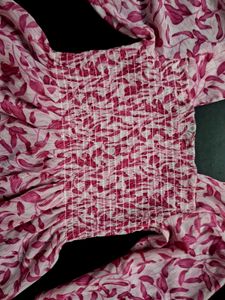 cute print elastic top