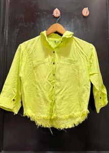Neon light green Cropped Shirt