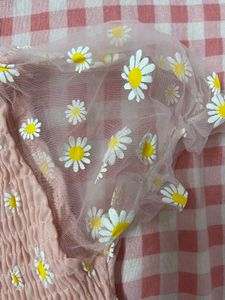 Cute Daisy Mesh Dress