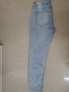 Washed Blue Denim Jeans