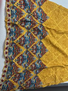 Yellow Printed Kurta