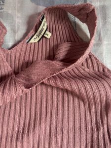Ribbed Halter Neck Mini Dress💗(not wore once)