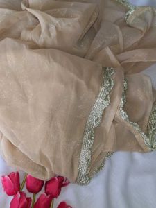 Elegant Golden y2k Saree