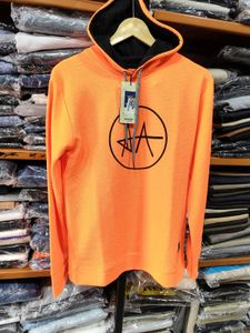 Men's Orange Graphic Hoodie