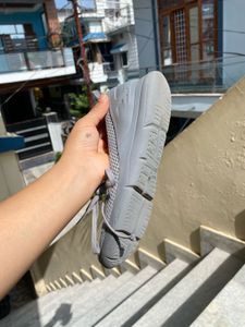 Light Grey Mesh Sneakers