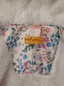 Girls Floral Print Hooded Jacket