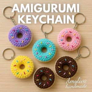 Cute Donut Keychain