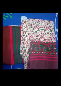 Vintage Floral Print Fabric - 2 Pieces