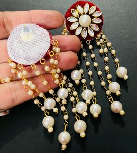 Fancy Velvet Fabric Earrings