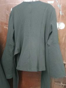 Chic Bell Sleeve Belted Jacket