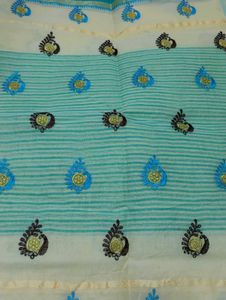 Elegant Embroidered Cotton Saree