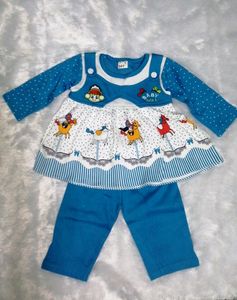 Long Sleeves Frock With Leggings.