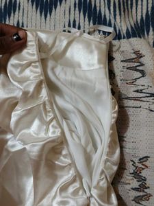 Satin Ruched pencil skirt