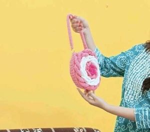 Crochet Flower Handbag
