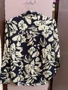 Black Floral Button-Up Shirt