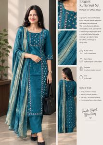 Elegant Teal Kurta Suit Set