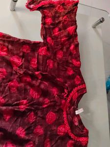 Vintage Brown &amp; Red Polka Dot Dress