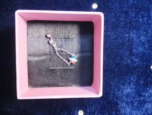 Floral Charm Dangle Earring 9.25 silver