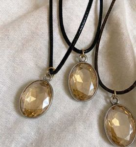 Crystal Oval Pendant