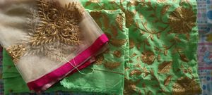 light green embroidery work chaniya choli💚