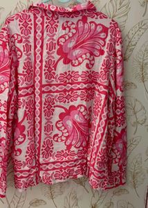 Vero Moda Pink &amp; White Printed Button-Up S
