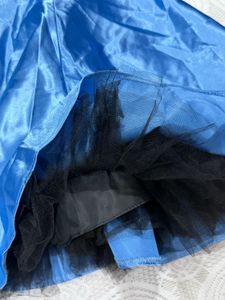 Blue Strapless Party Dress